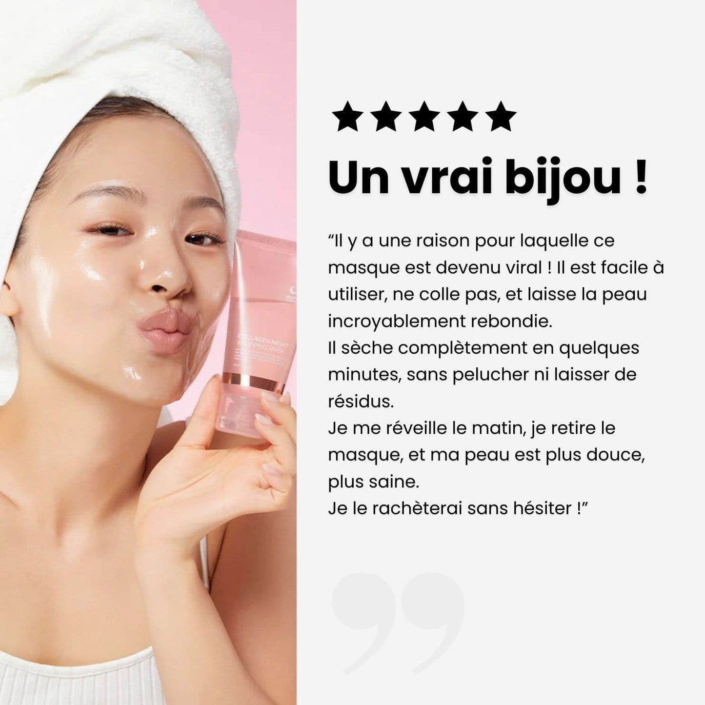 Masque coréen au collagène